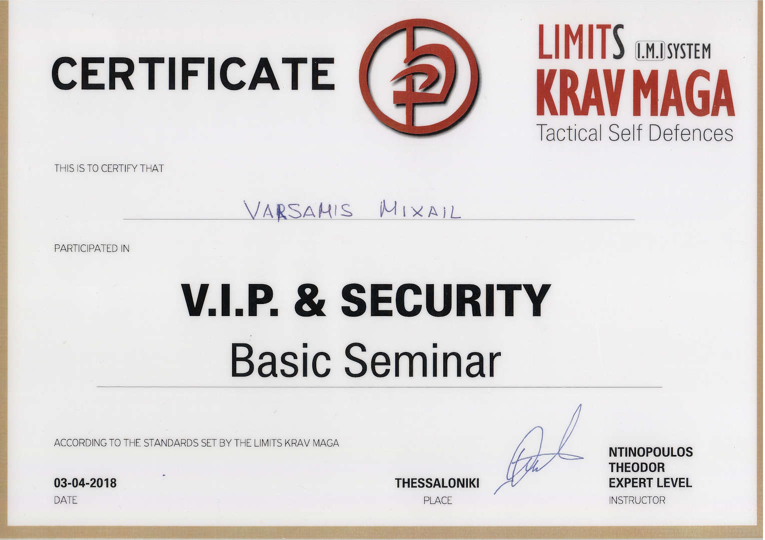 Krav Maga, Bodyguard Seminar