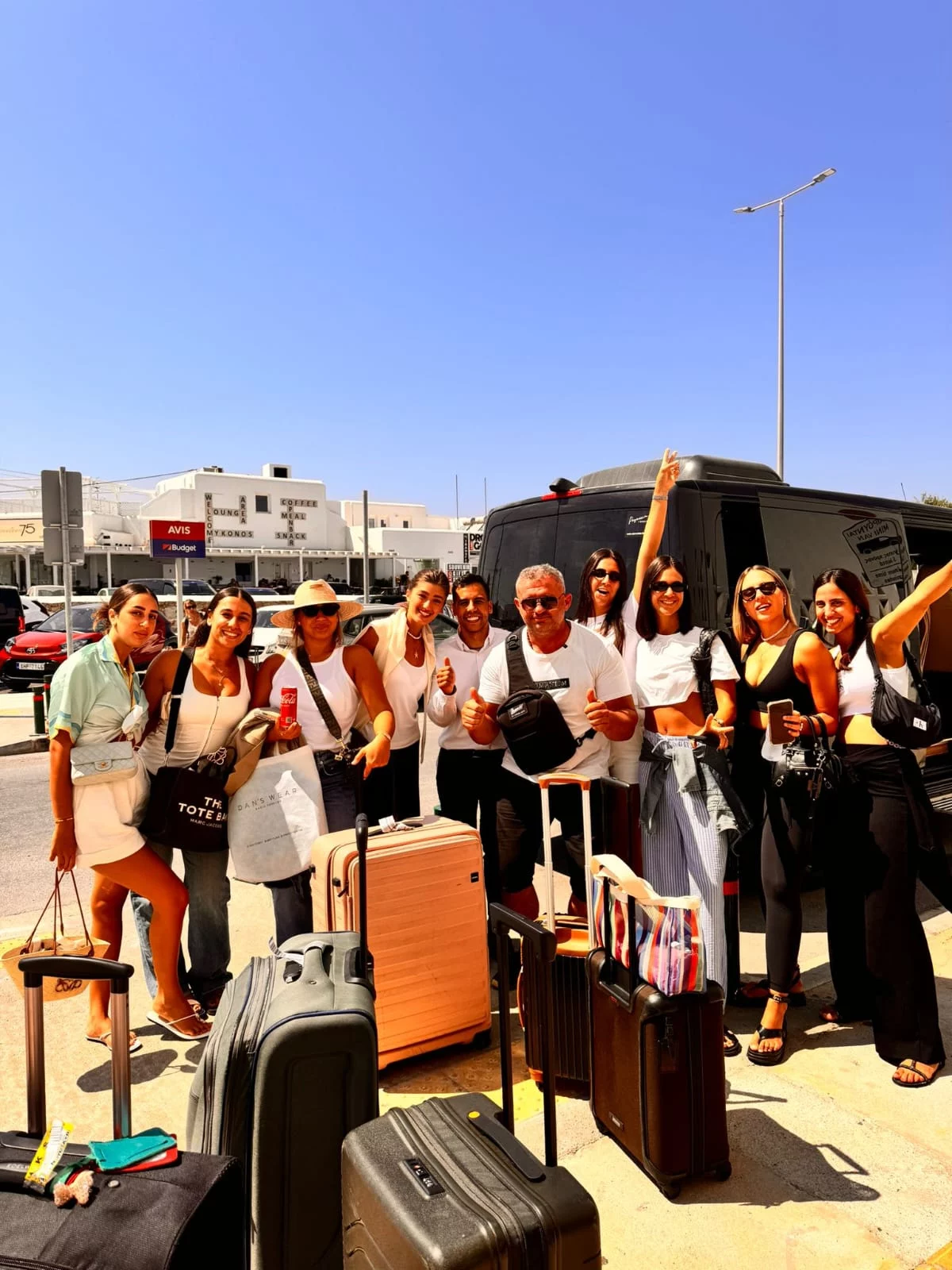 Travel security detail with clients and secure transport